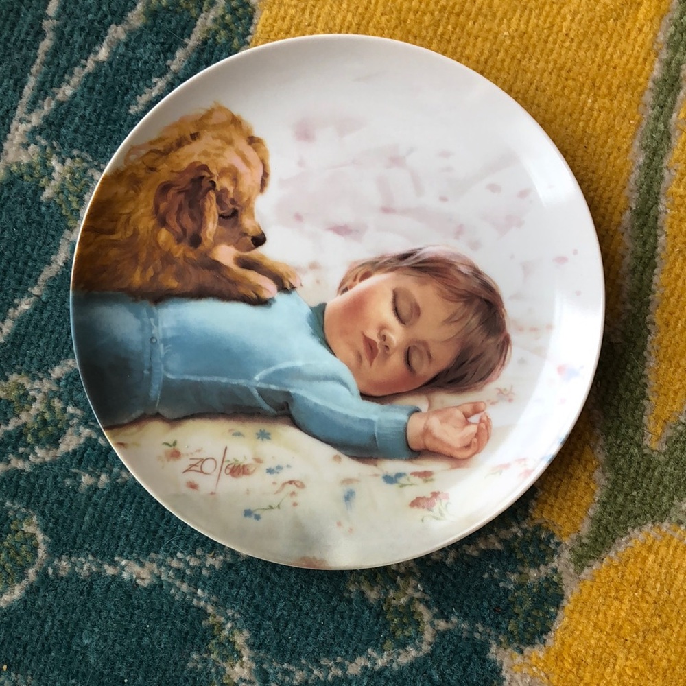 PEMBERTON & OAKES DONALD ZOLAN “WAITING TO PLAY” collector plate